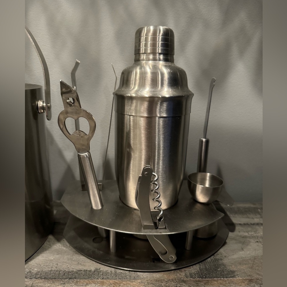 Hampton home 7 piece bar caddy set